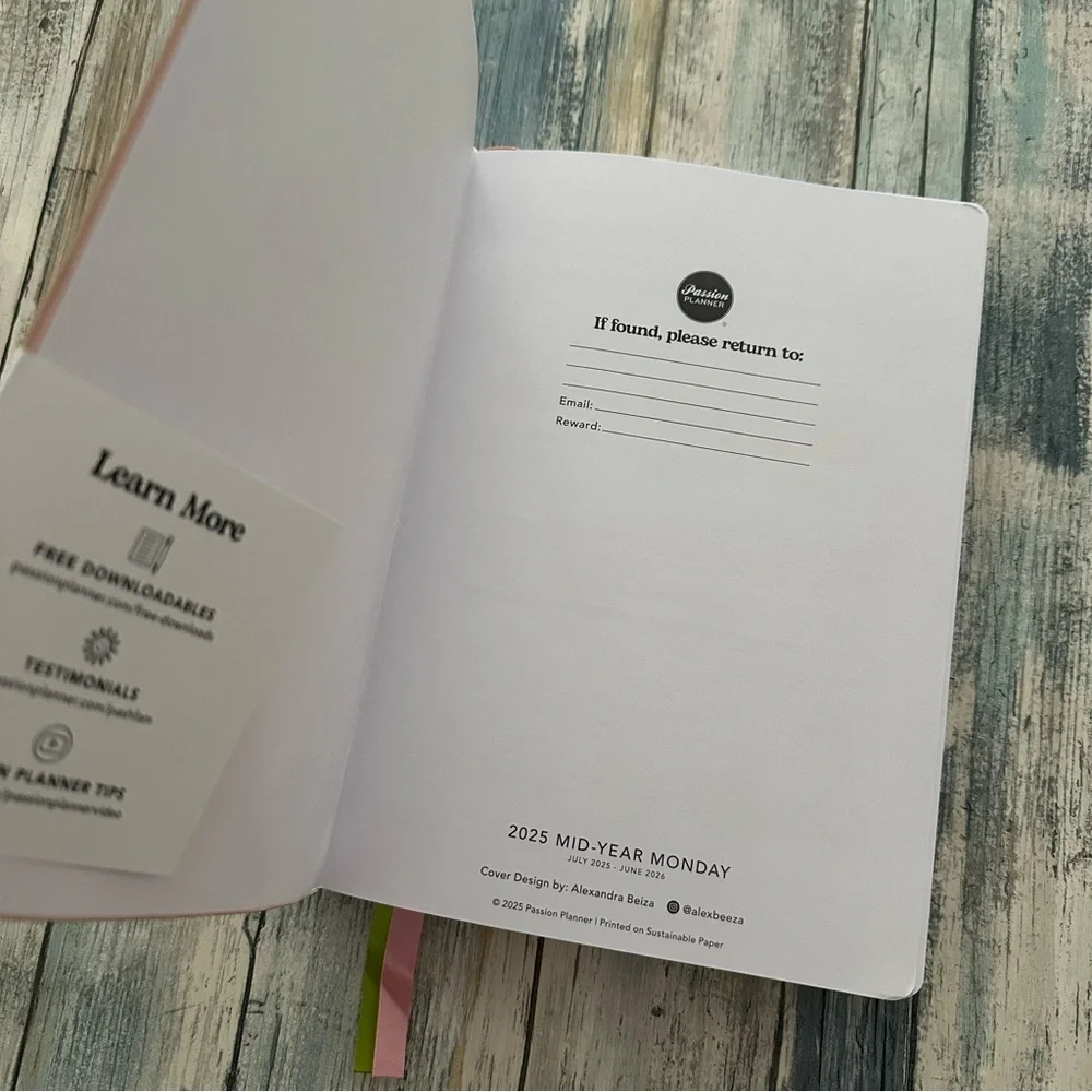 Passion Planner Weekly 2025-2026 Mid-Year Calendar Planner Agenda Journal NEW